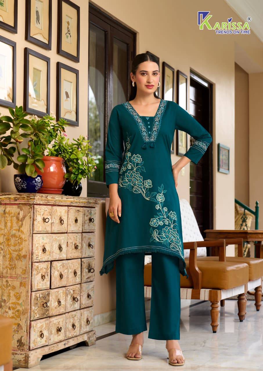 AMRITA  By KARISSA 1201 To 1204 Series Beautiful Festive Suits Colourful premium Bombay cotton co-ord sets At Wholesale Price